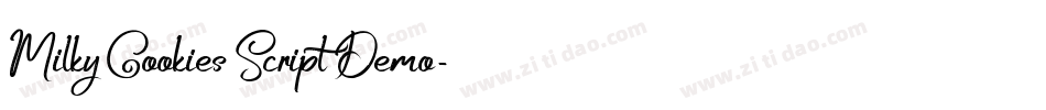 Milky Cookies Script Demo字体转换